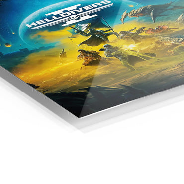 Galactic War Super Earth metal poster