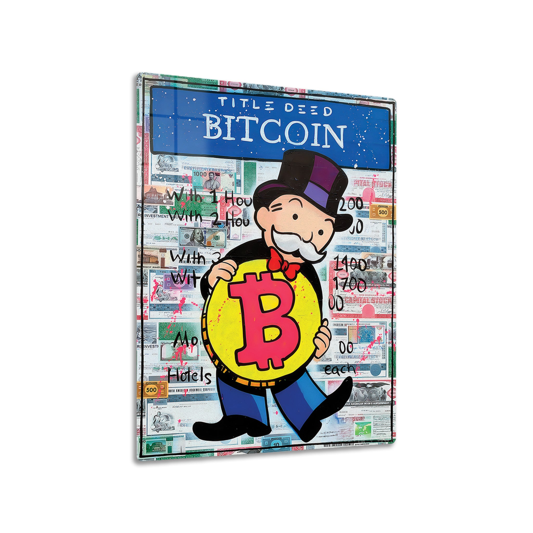 Alec Monopoly Bitcoin Metal Poster | Pop Art – BLANKD