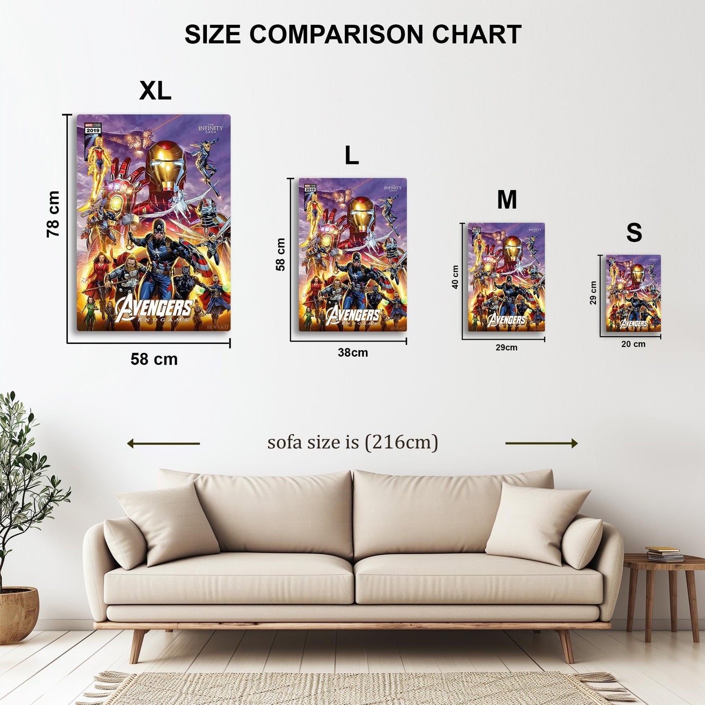 Avengers Endgame Comic metal poster