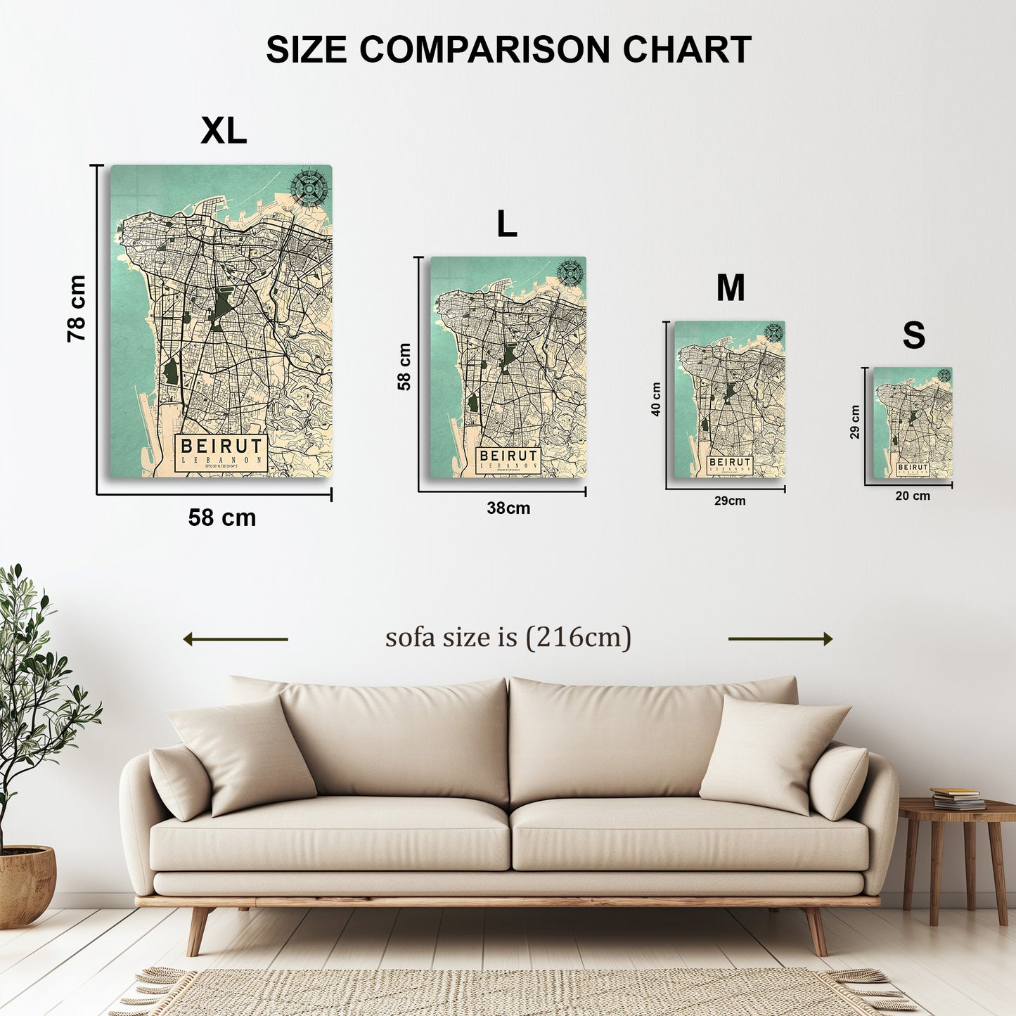Beirut Map Colored