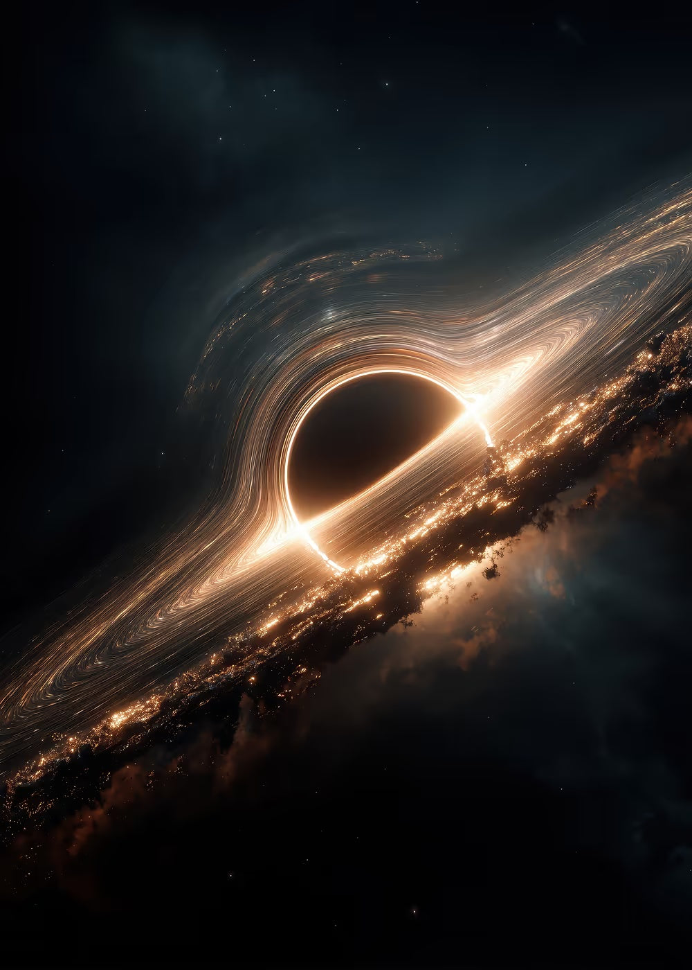 Black Hole Accretion Disk metal poster artwork
