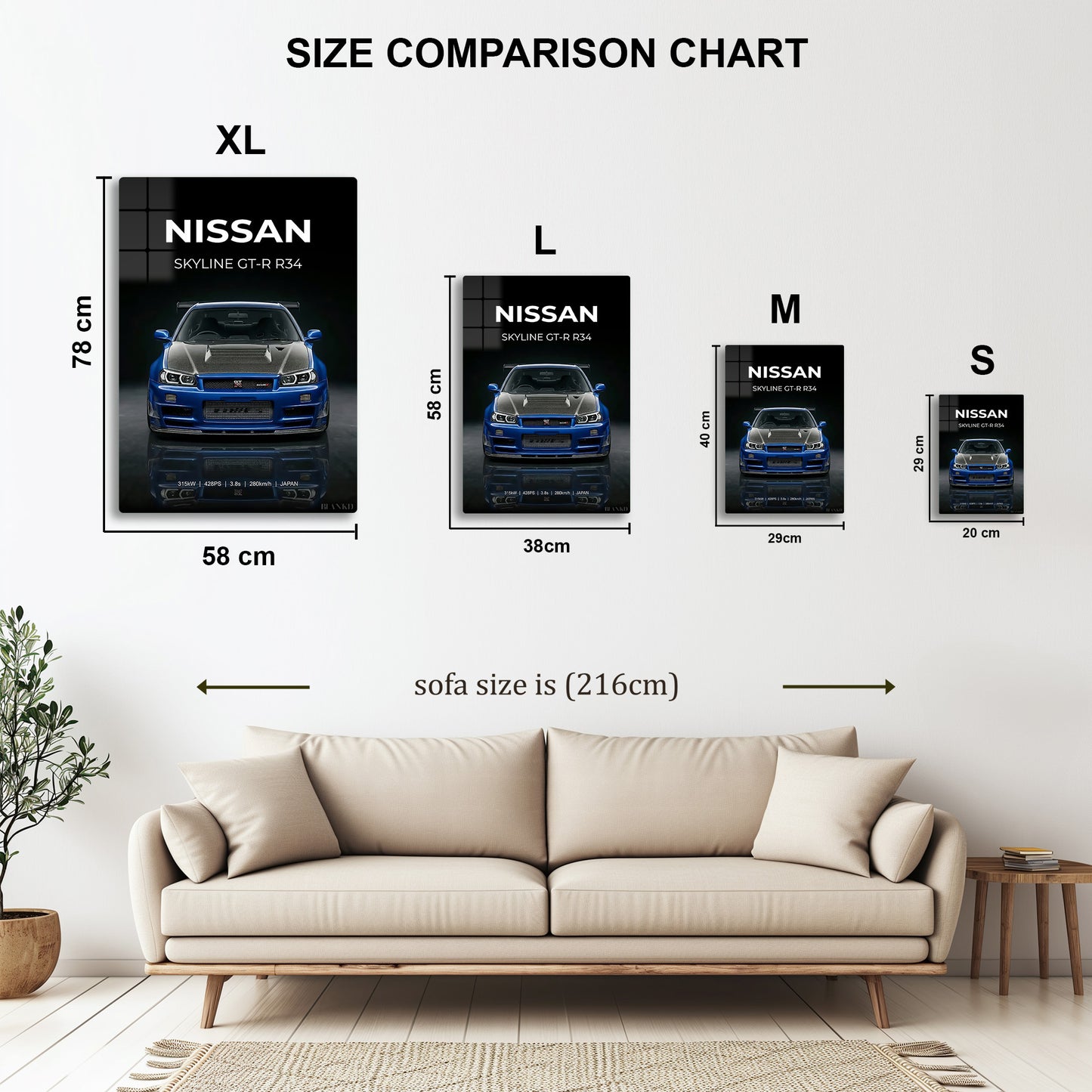 Blue Nissan Skyline