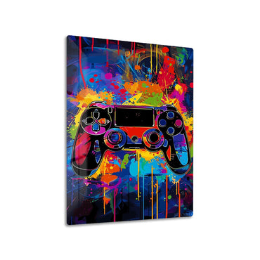 Colorful Gaming Controller metal poster