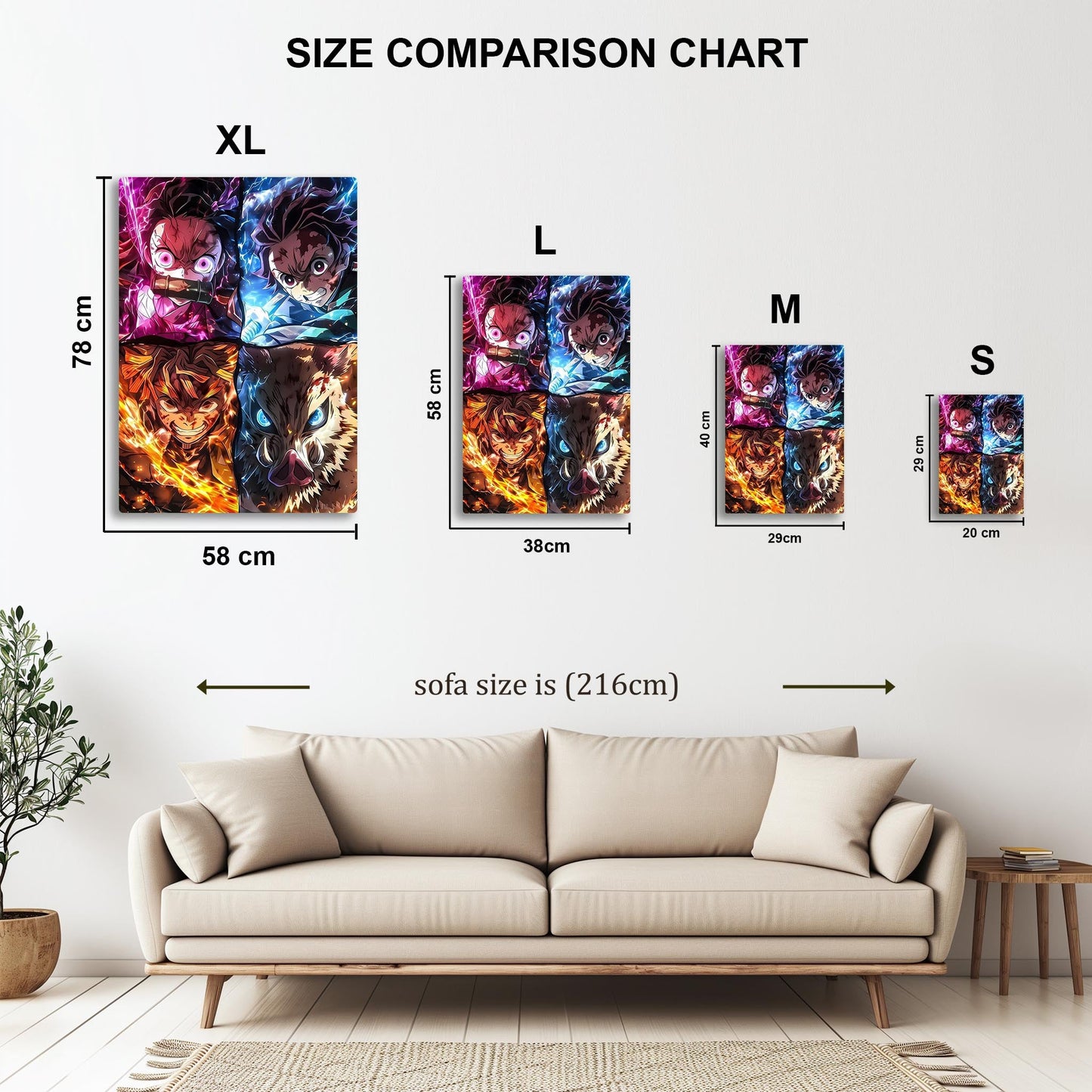 Nezuko and Tanjiro metal poster