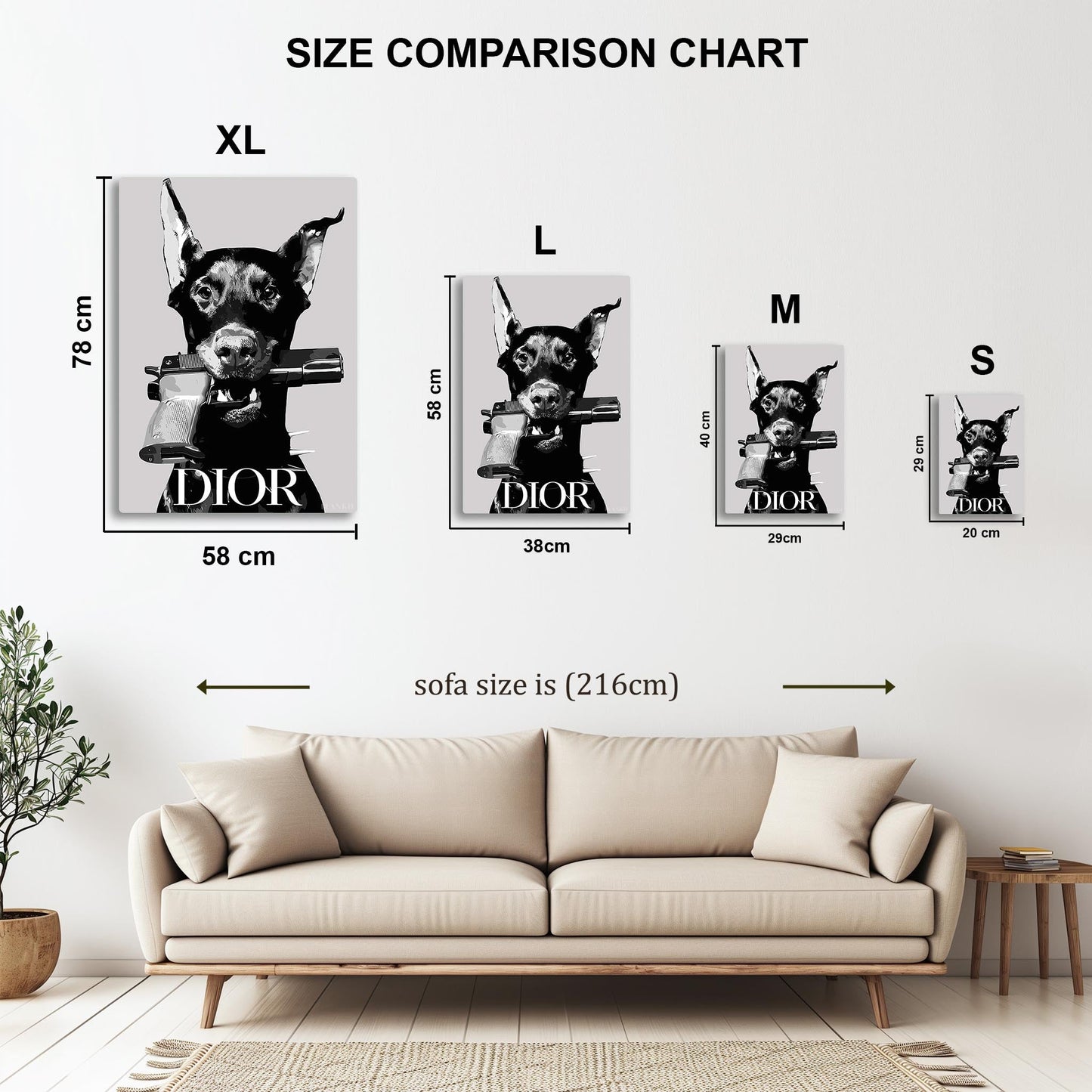 Doberman luxury metal poster