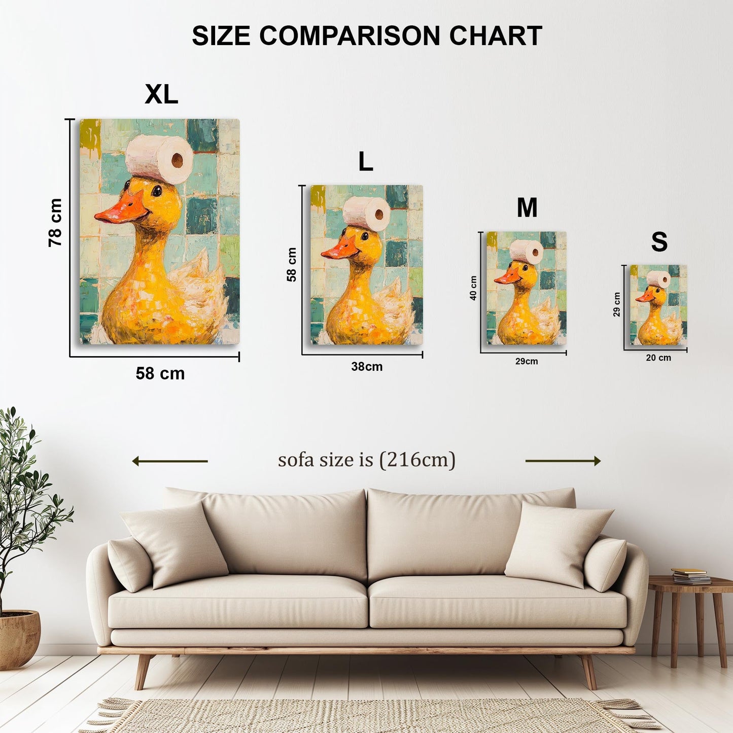 Duck with Toilet Paper Hat metal poster