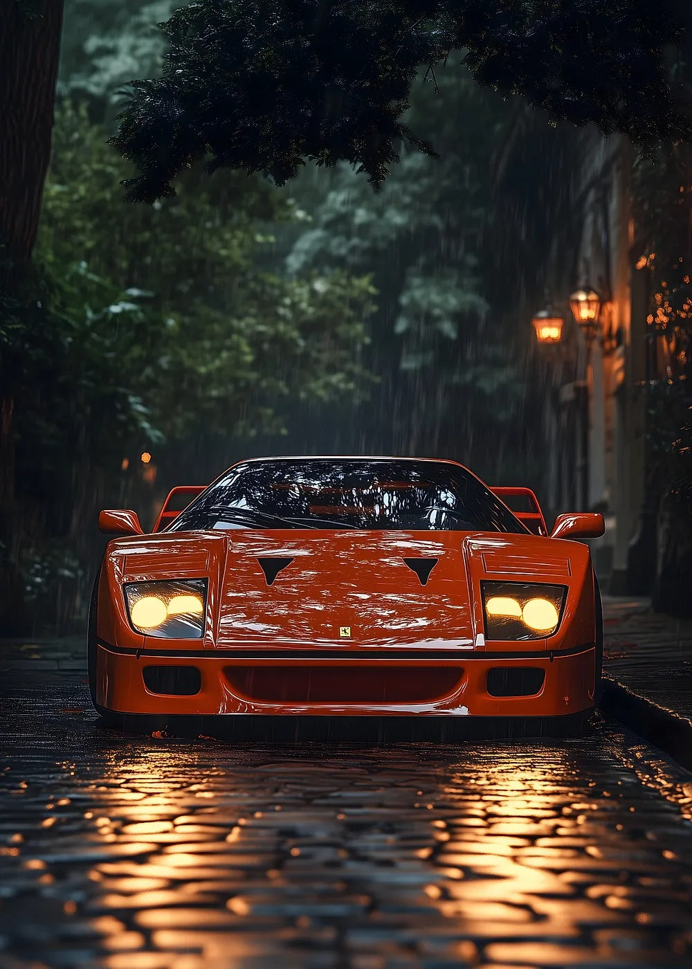 Ferrari F40 2 metal poster artwork