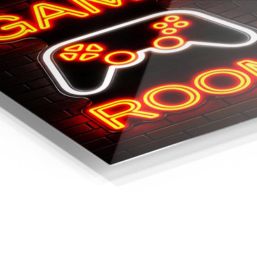 Game Room Neon Sign metal poster