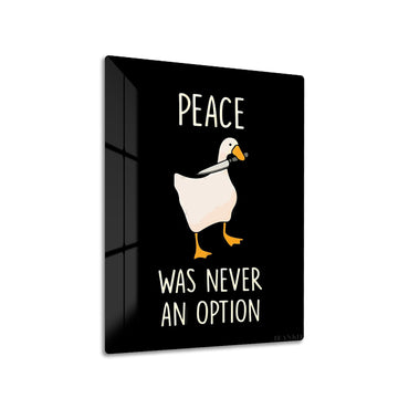 Untitled Goose metal poster on living room wall