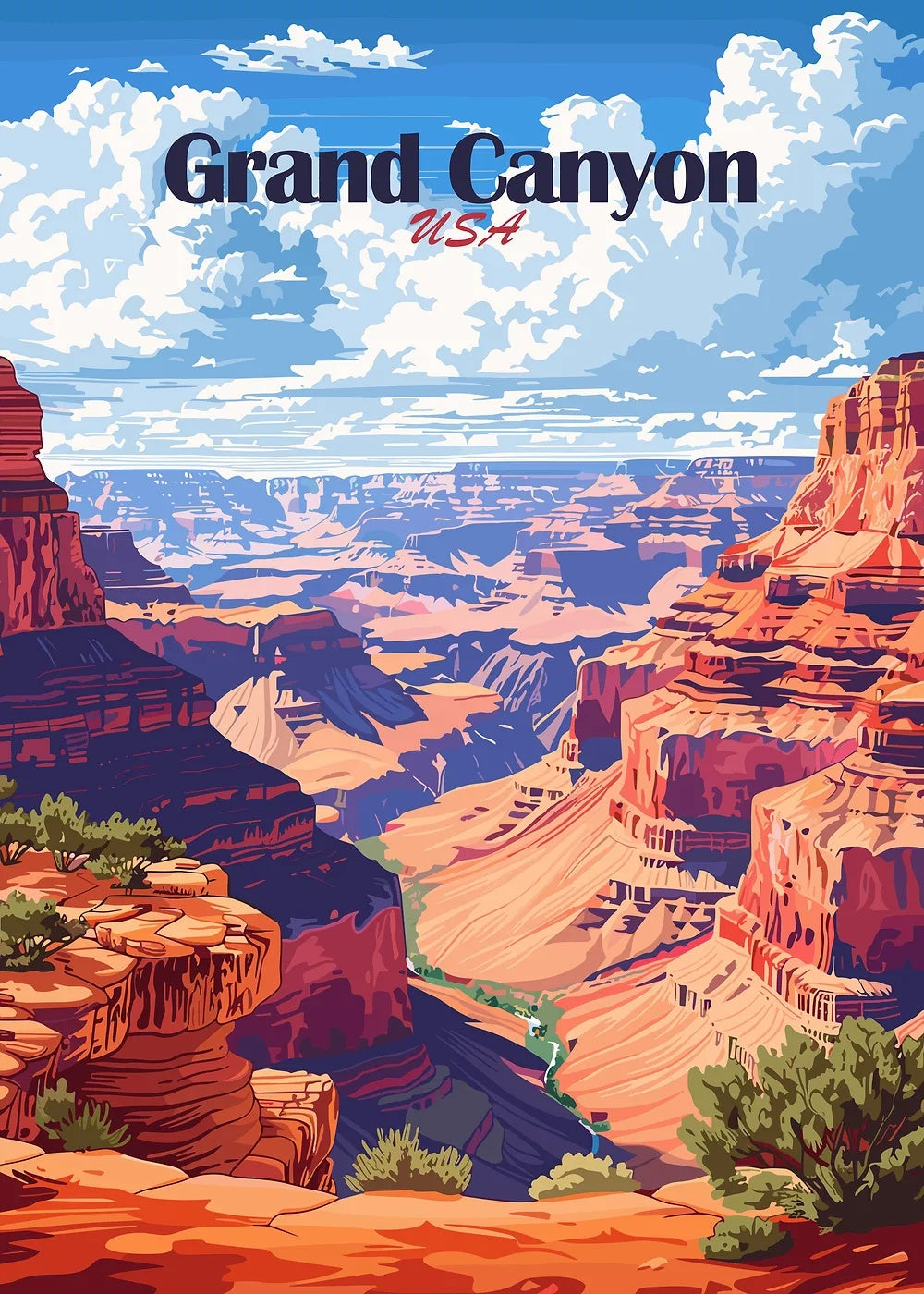 Grand Canyon metal poster artwork