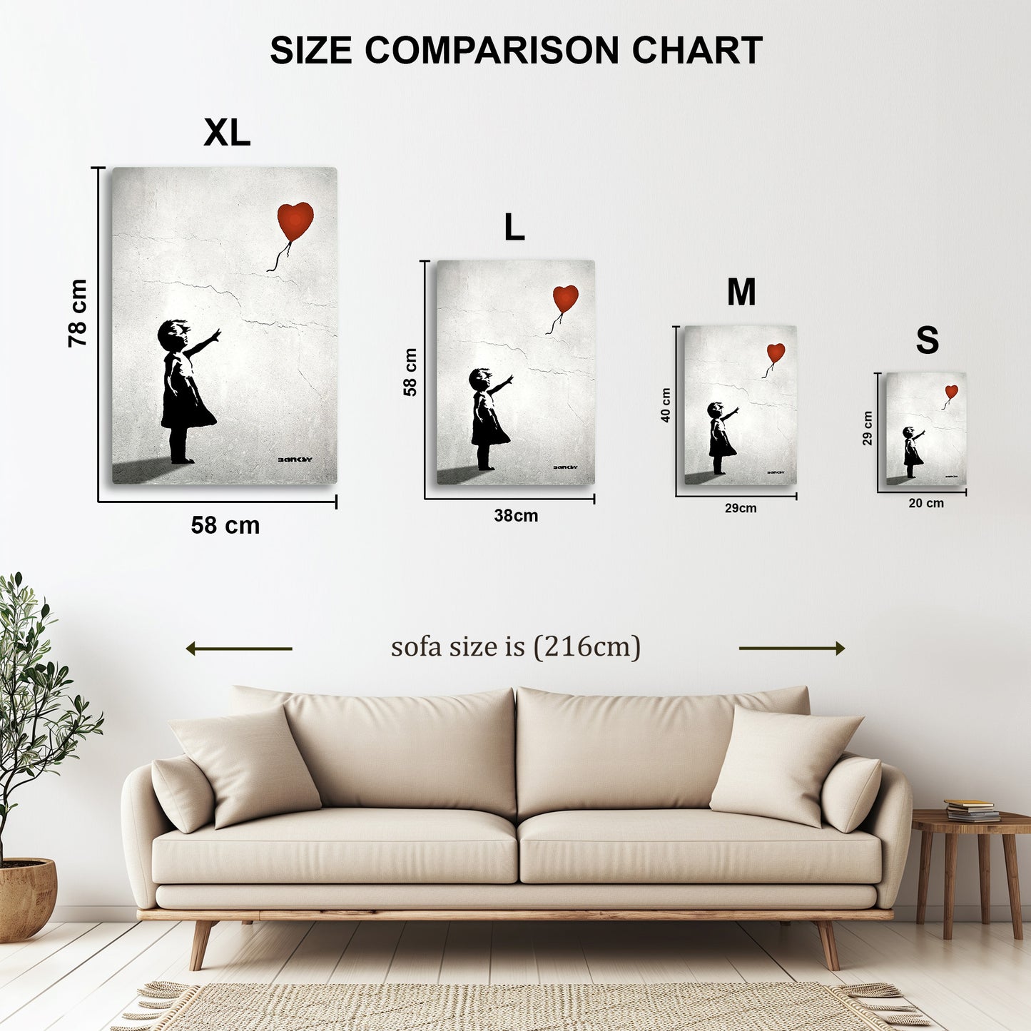Hope metal wall art in styled room setting