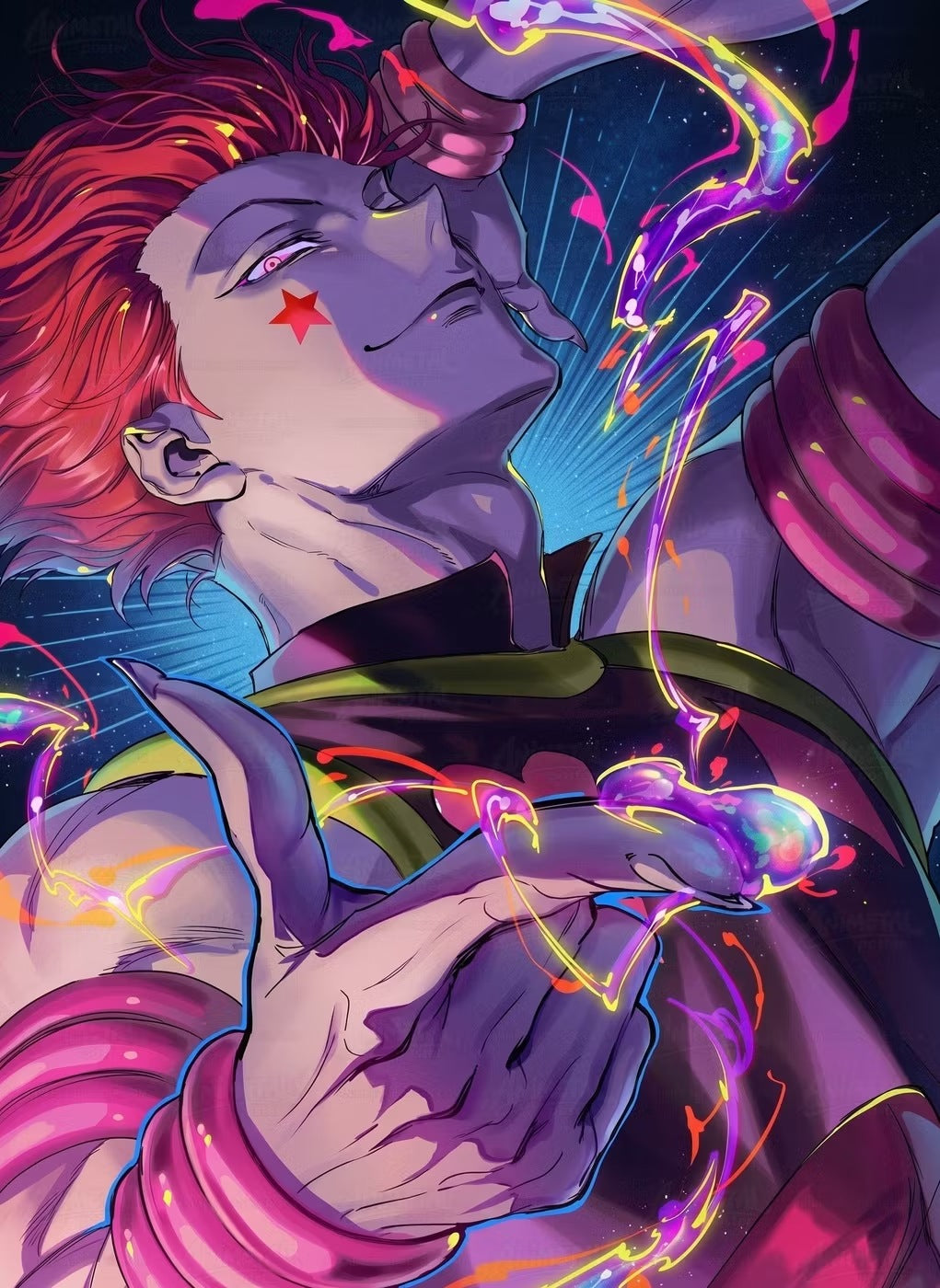 Hisoka metal poster artwork