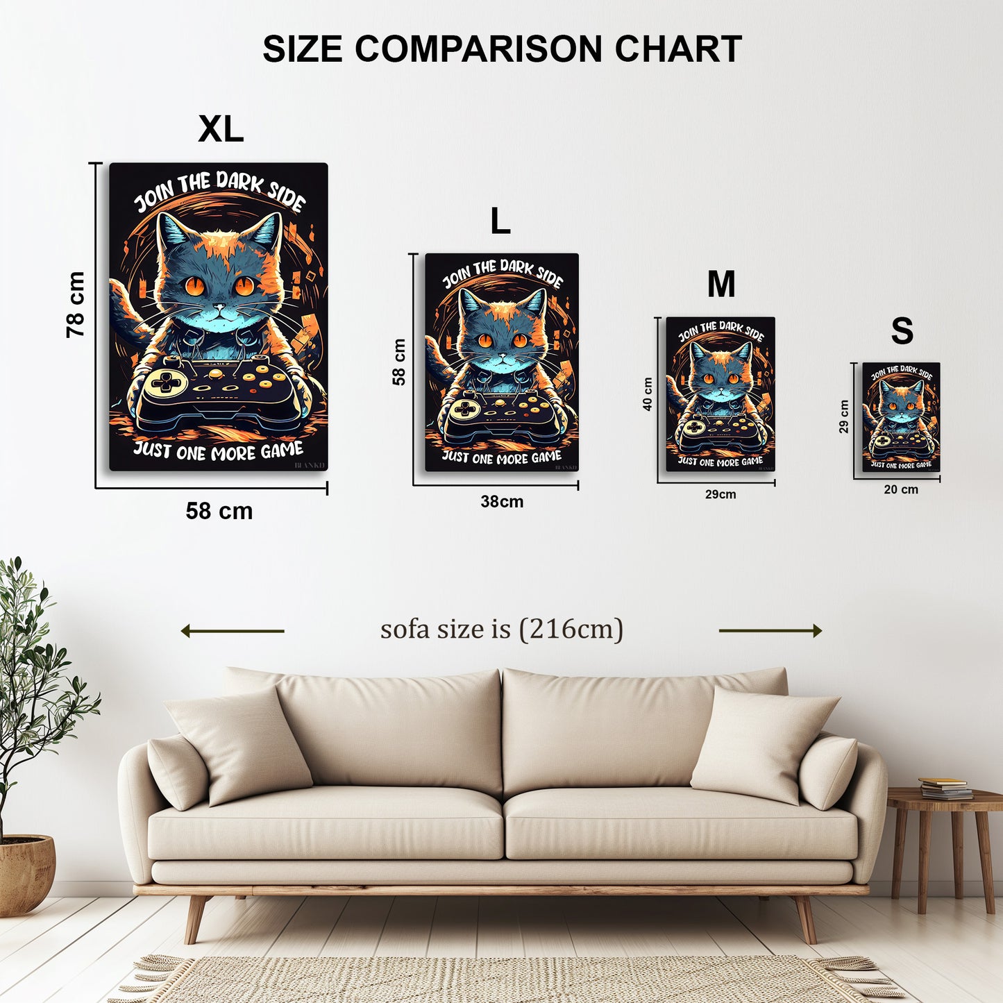 Just One More Game metal wall art in styled room setting