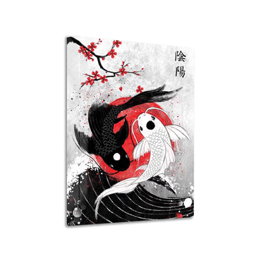 Koi Fish Yin Yang metal poster