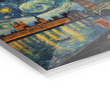 London Night Sky metal poster