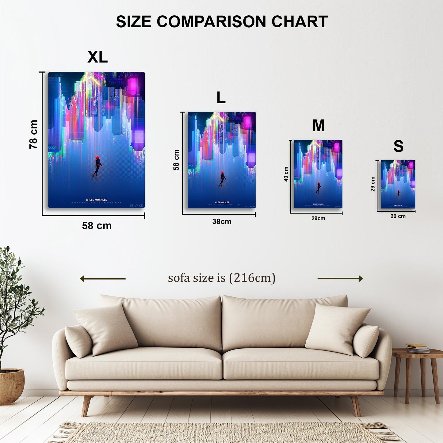 Miles Morales Upside Down City metal poster