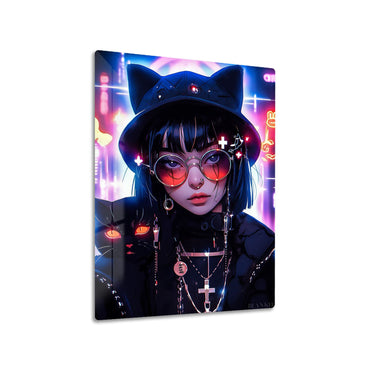 Neon Goth Girl Cyberpunk