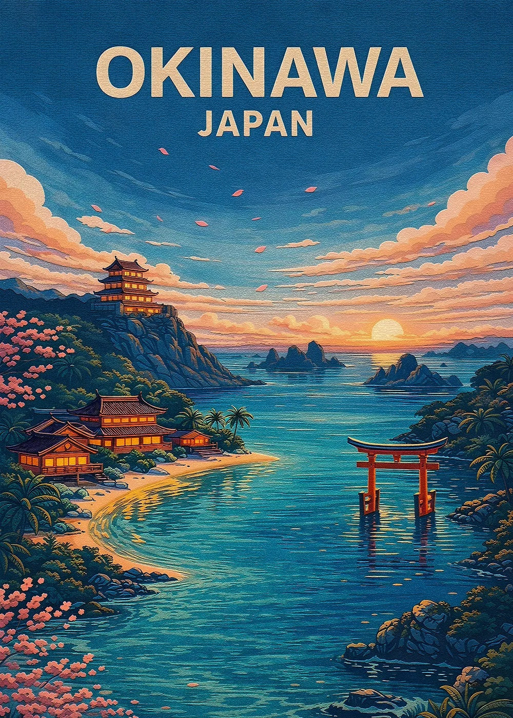 Okinawa, Japan metal poster artwork