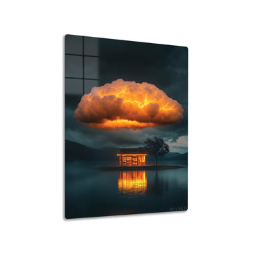 Orange Lightning Cloud