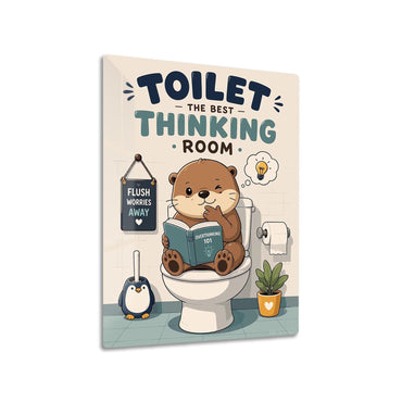 Otter Overthinking metal poster