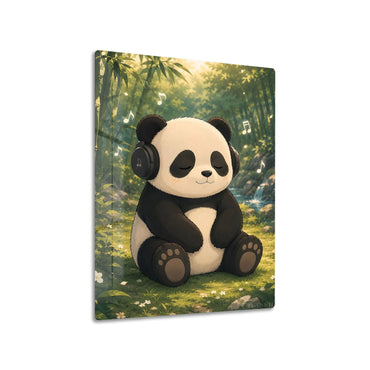 Panda Listening to Music in Nature