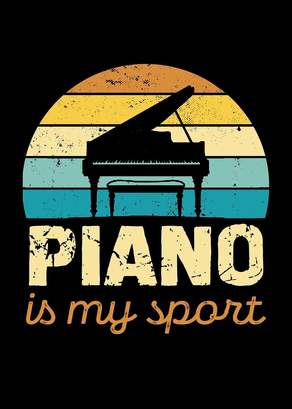 Piano Is My Sport metal poster artwork