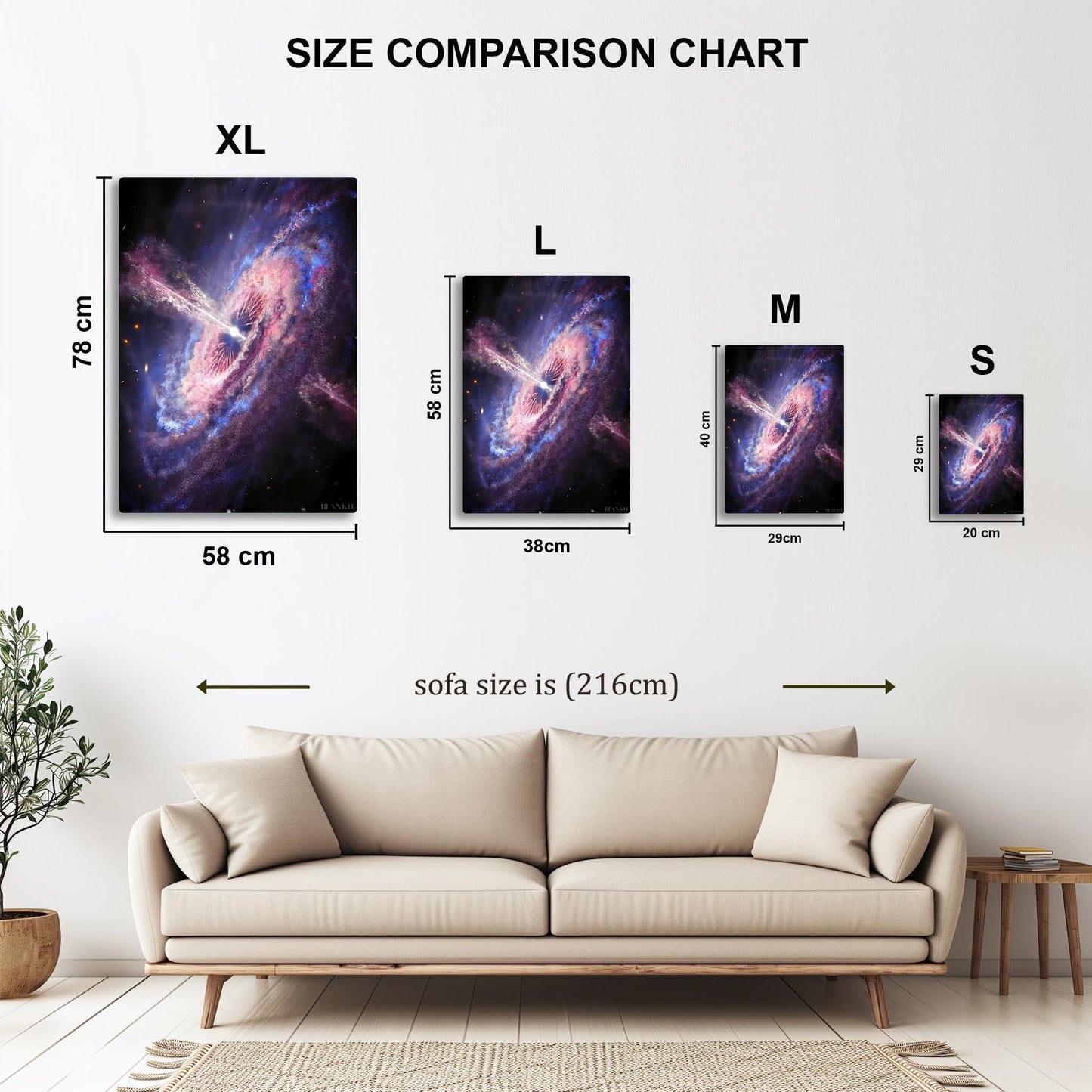 Quasar Galaxy metal poster