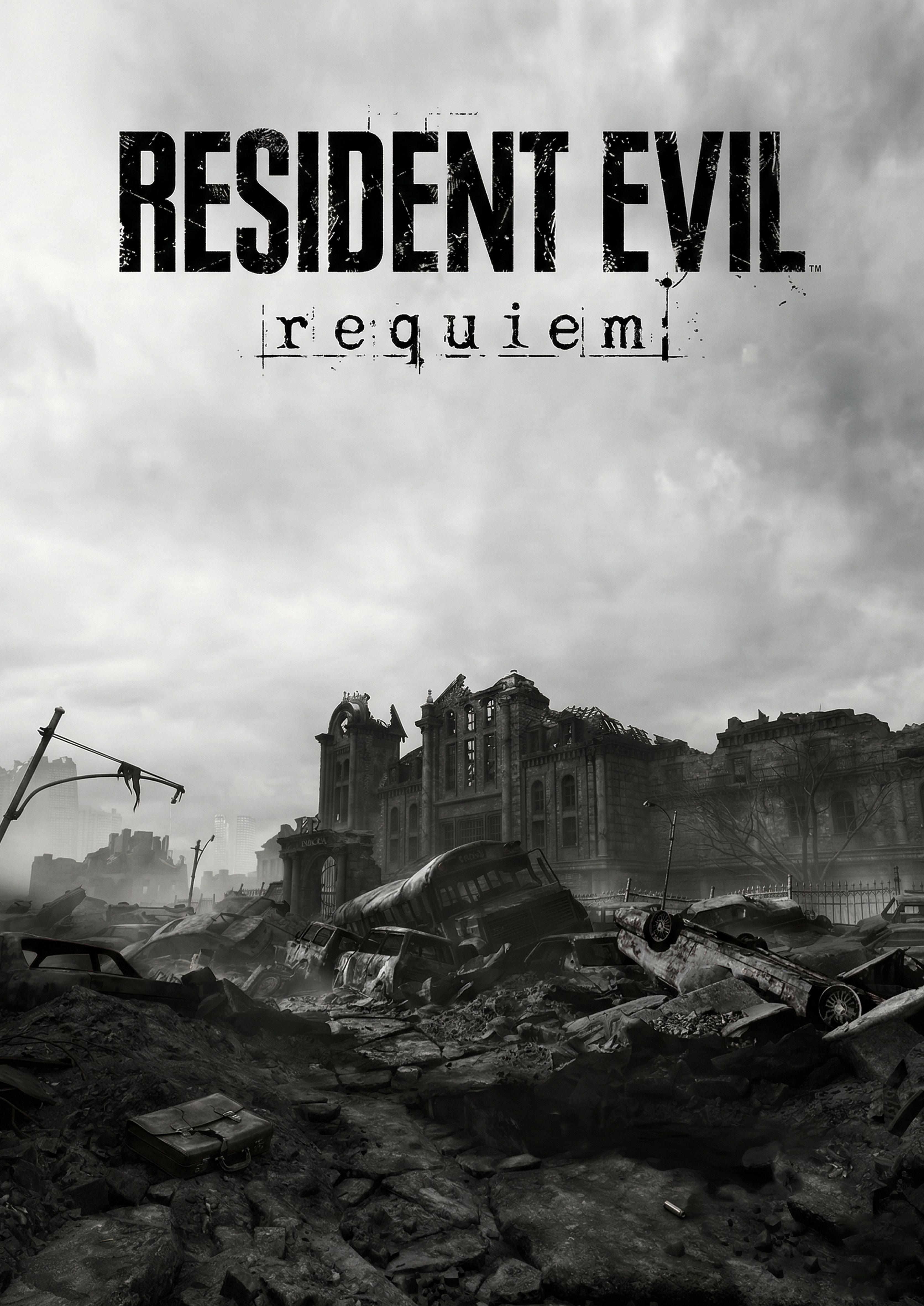 Resident Evil Requiem metal poster artwork