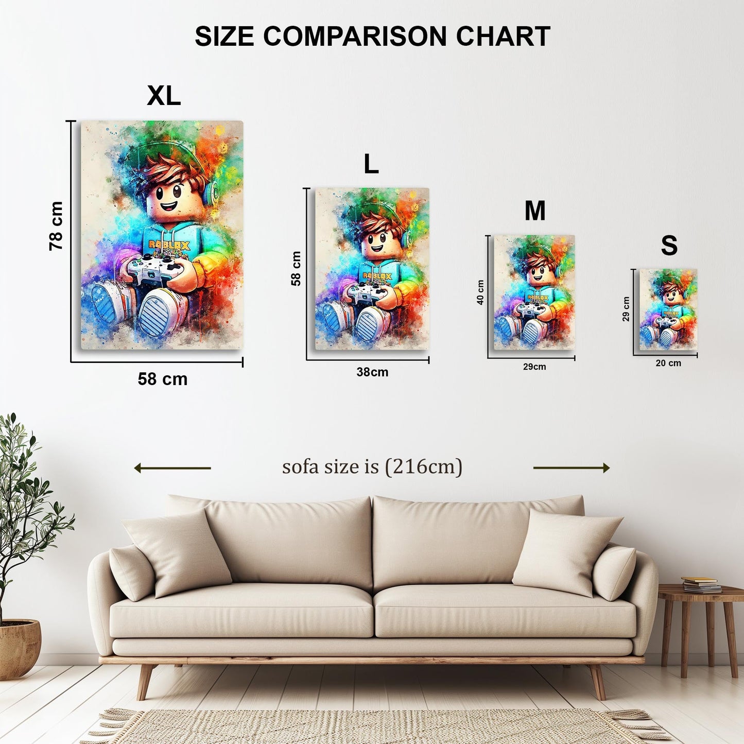 Roblox Gamer metal poster