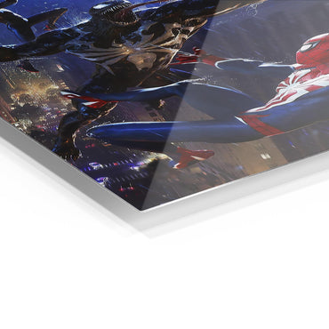 Spider-Men vs Venom metal poster