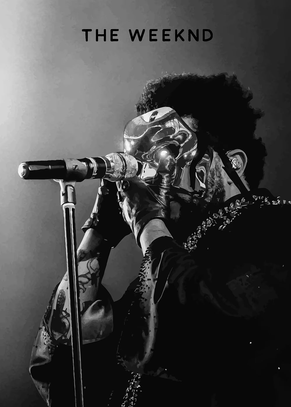 The Weeknd Mask metal poster artwork