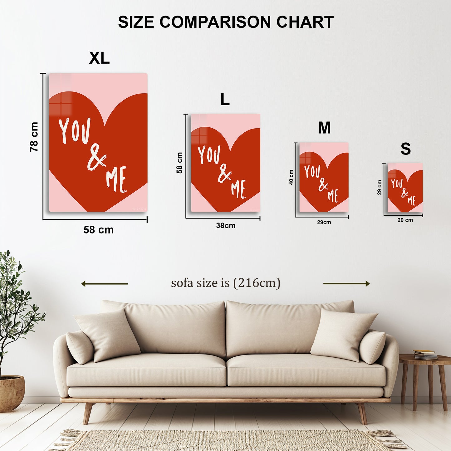 You & Me Big Red Heart