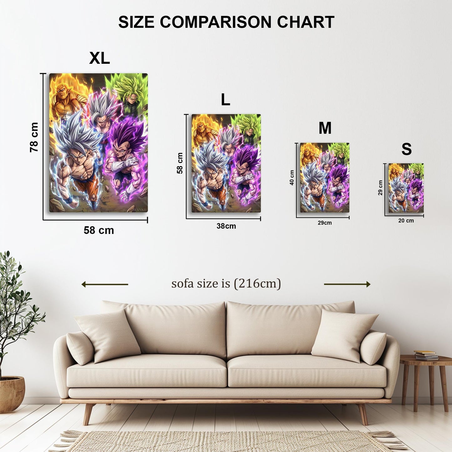Goku and Vegeta metal poster