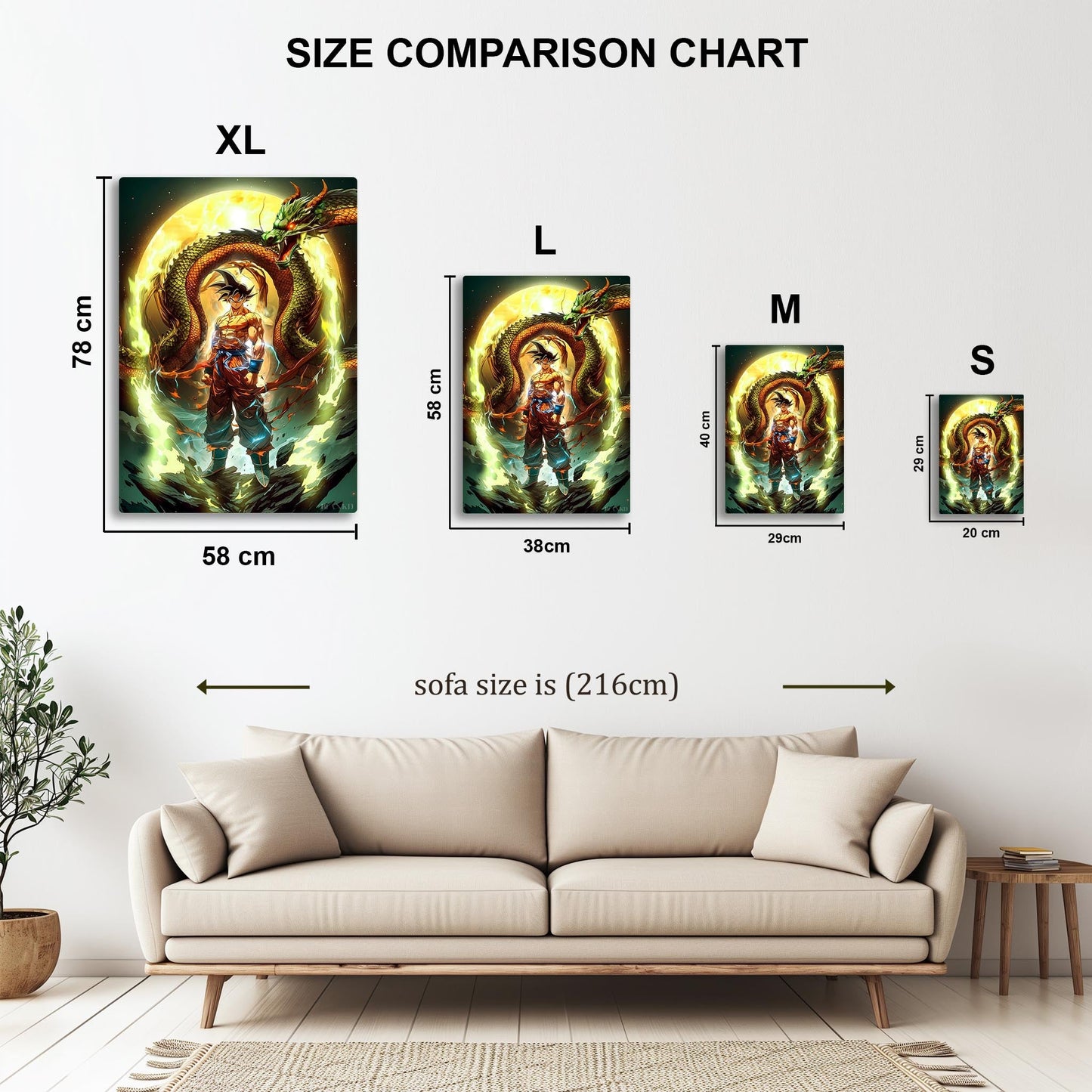 Goku Super Saiyan metal poster