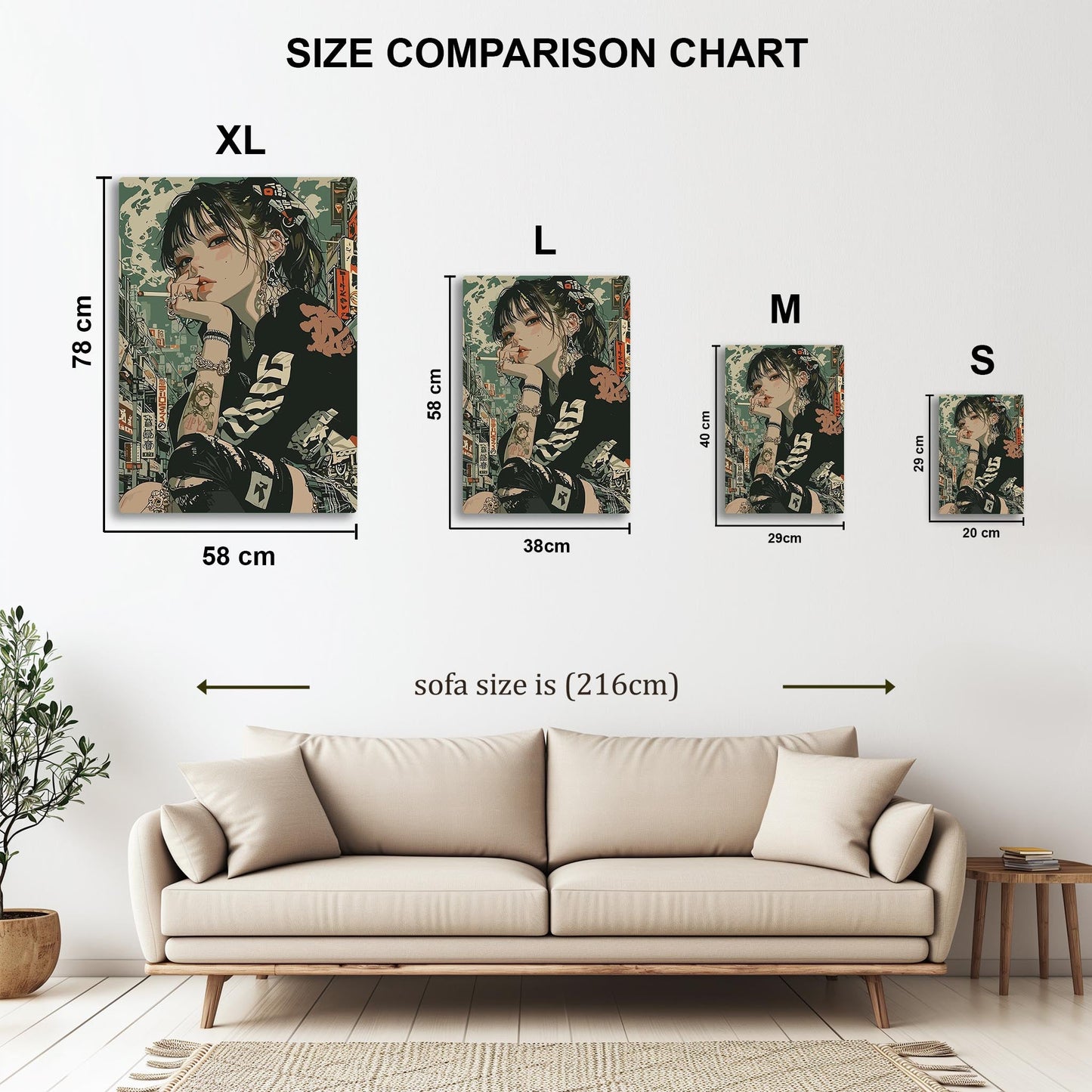 Anime Girl Urban metal poster