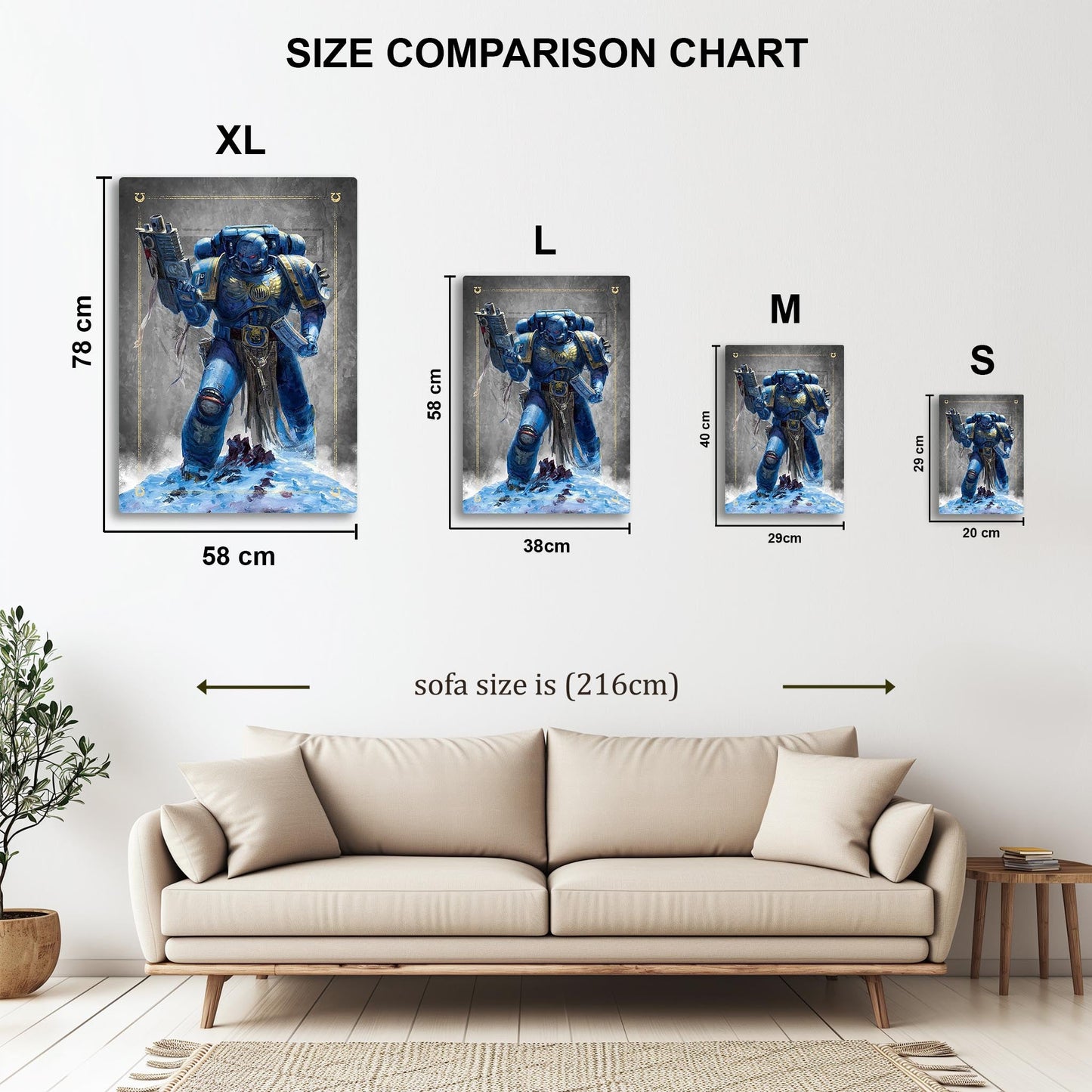 Ultramarine Battle Brother metal poster