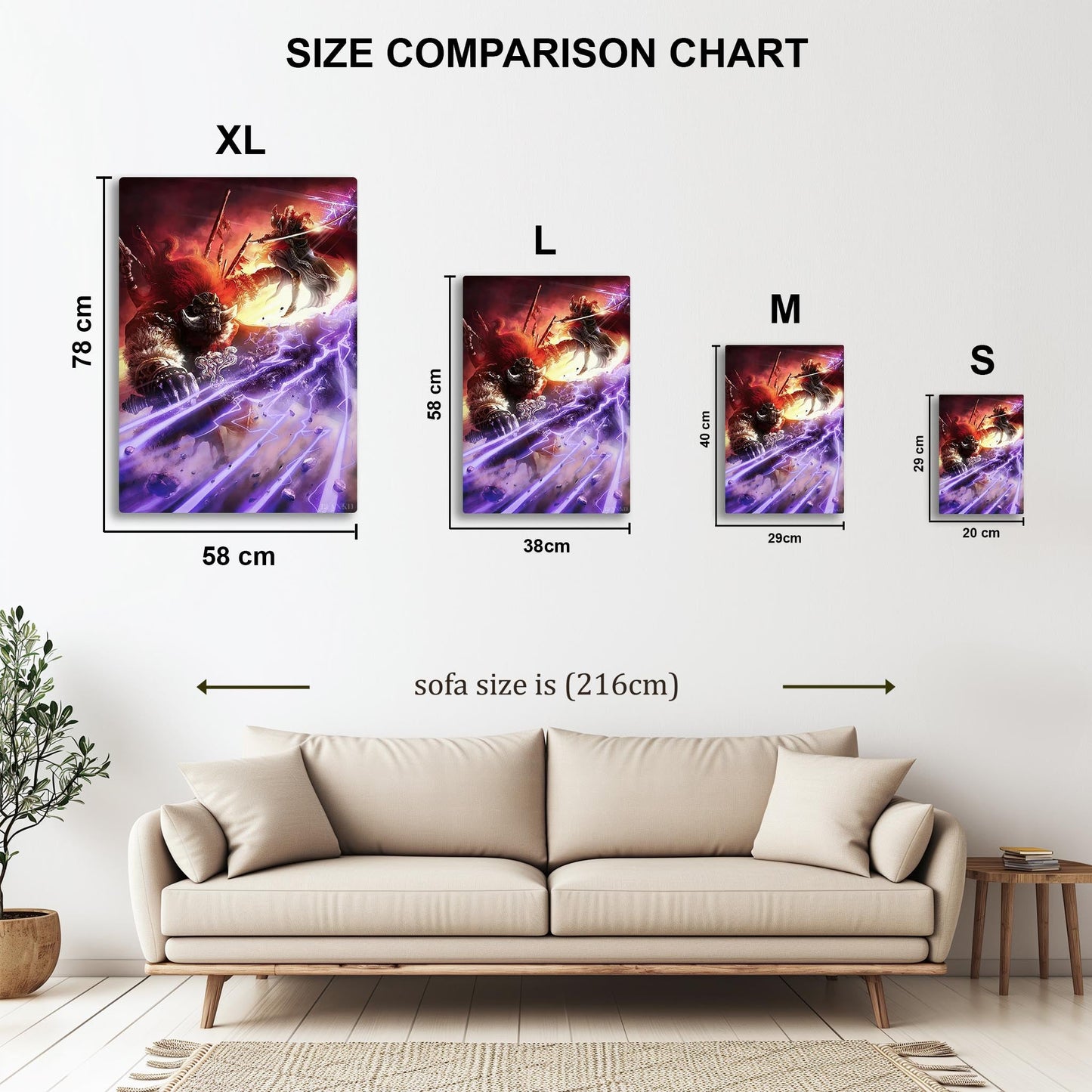 Malenia vs Radahn metal poster