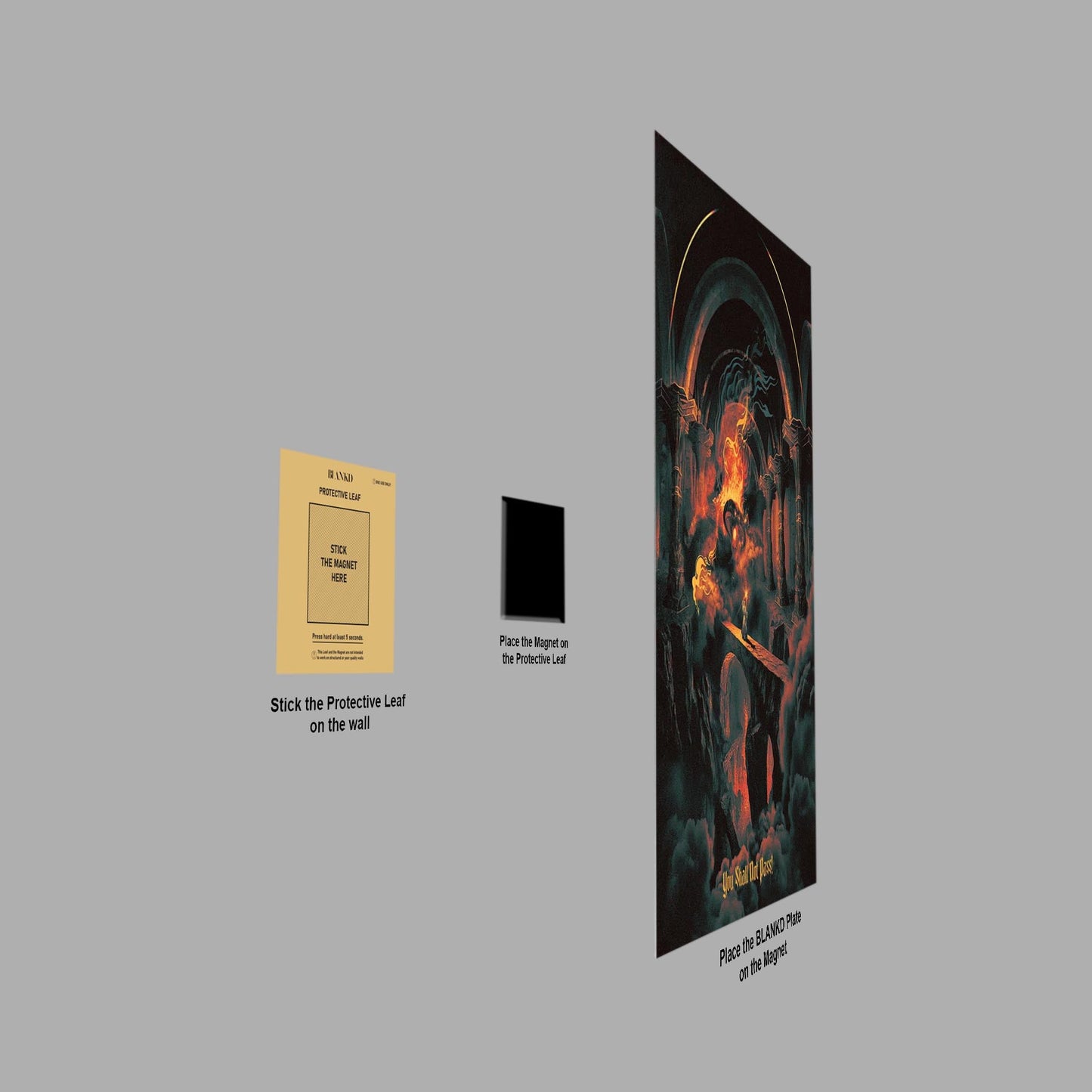 Gandalf in Moria metal poster