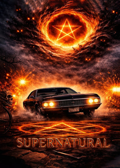 Supernatural Impala metal poster artwork