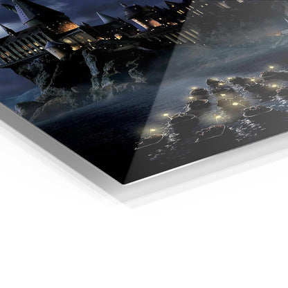 Hogwarts Boats metal poster