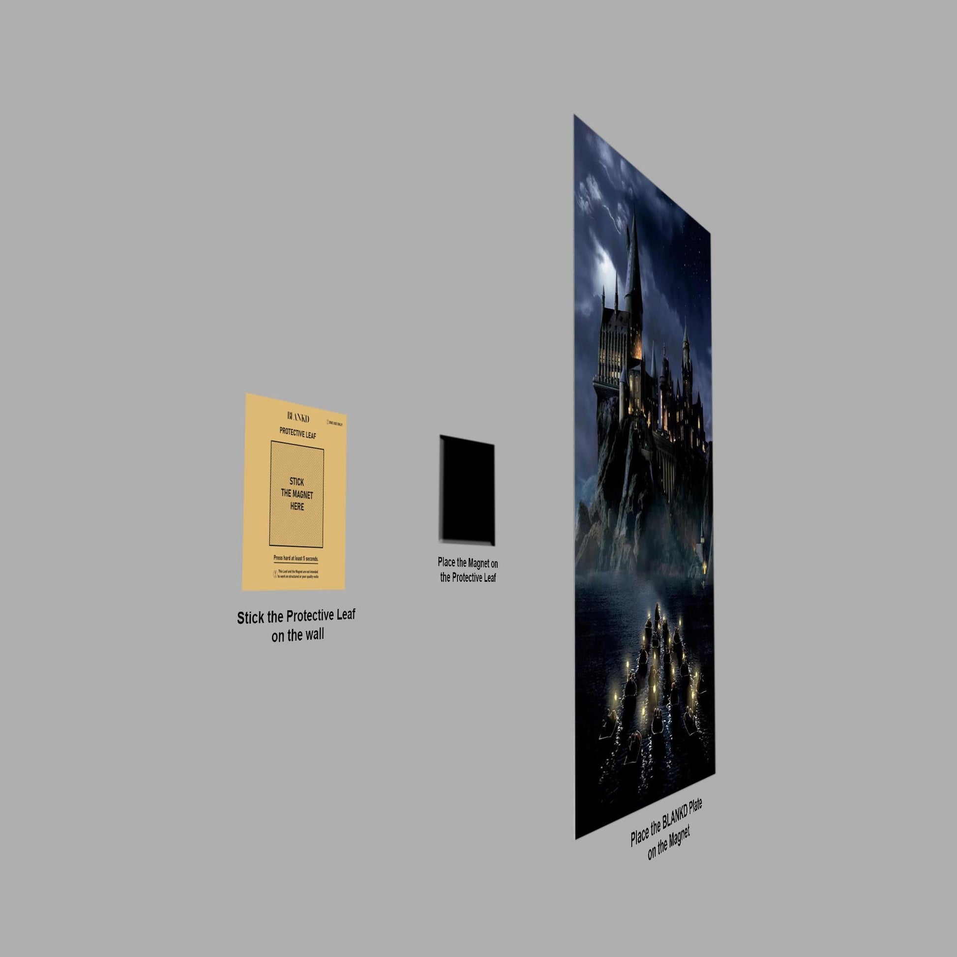 Hogwarts Boats metal poster