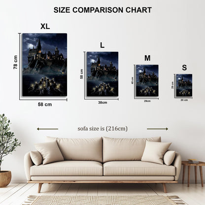 Hogwarts Boats metal poster