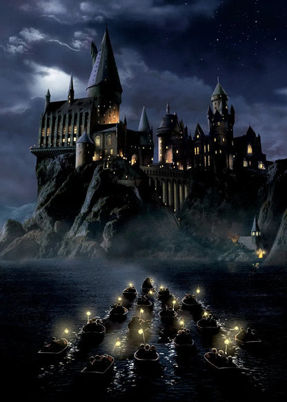 Hogwarts Boats metal poster artwork