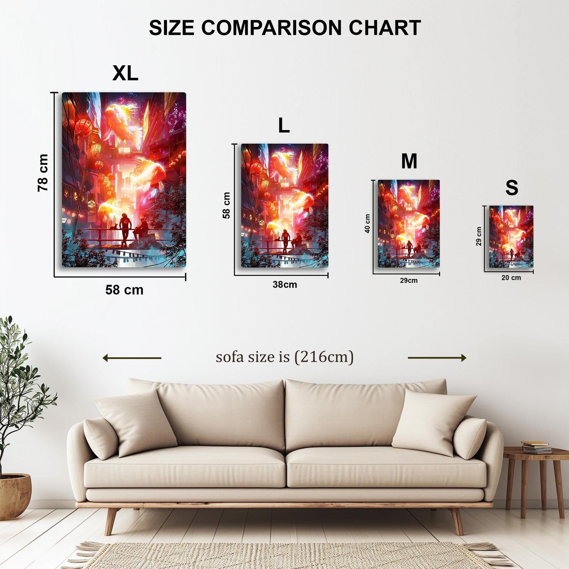 Festive Night City metal poster