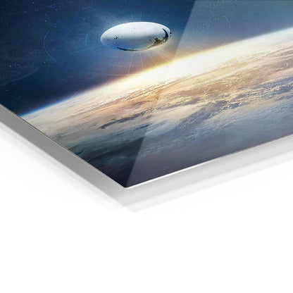 Arrival to Earth metal poster