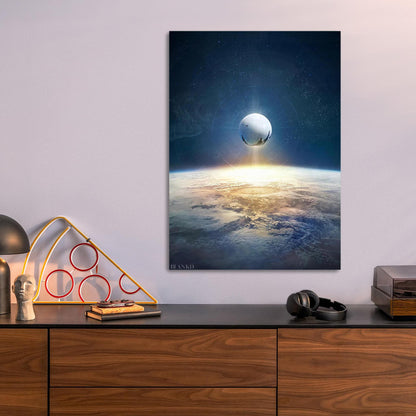 Arrival to Earth metal poster