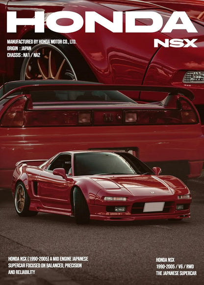 Honda NSX metal poster artwork