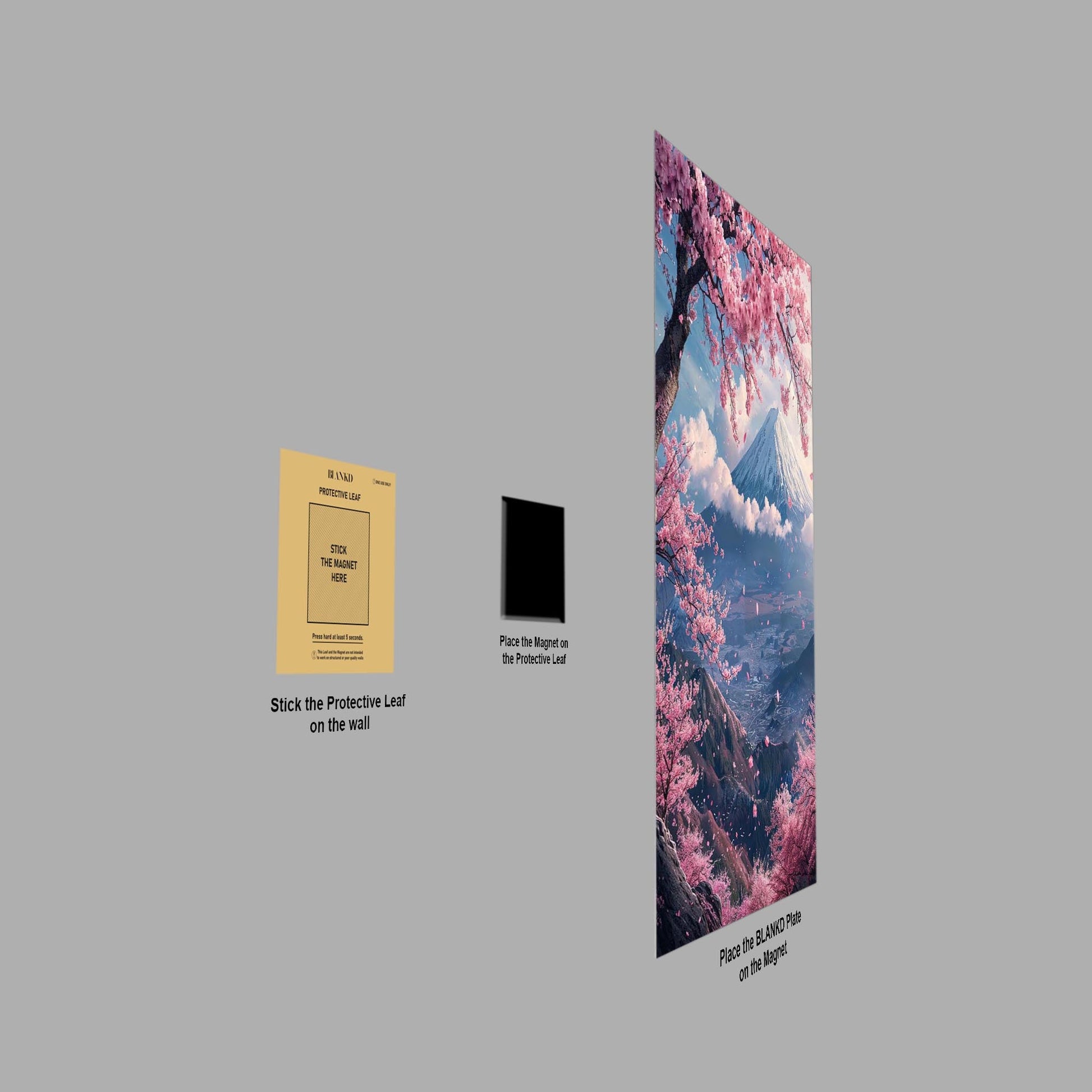 Mount Fuji Sakura metal poster