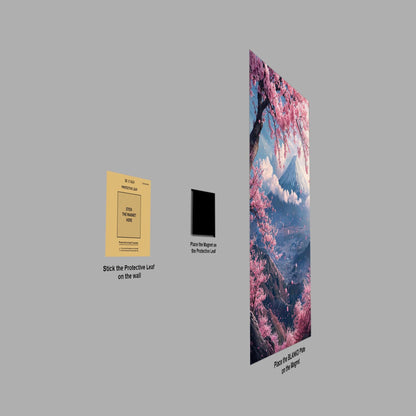 Mount Fuji Sakura metal poster