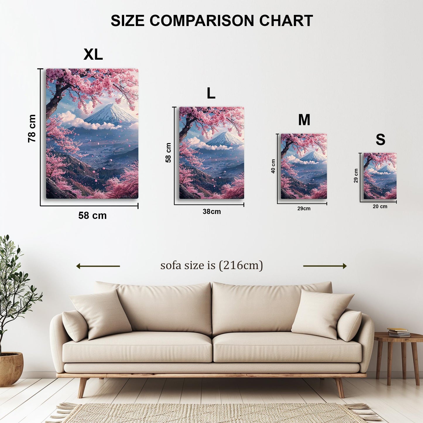 Mount Fuji Sakura metal poster